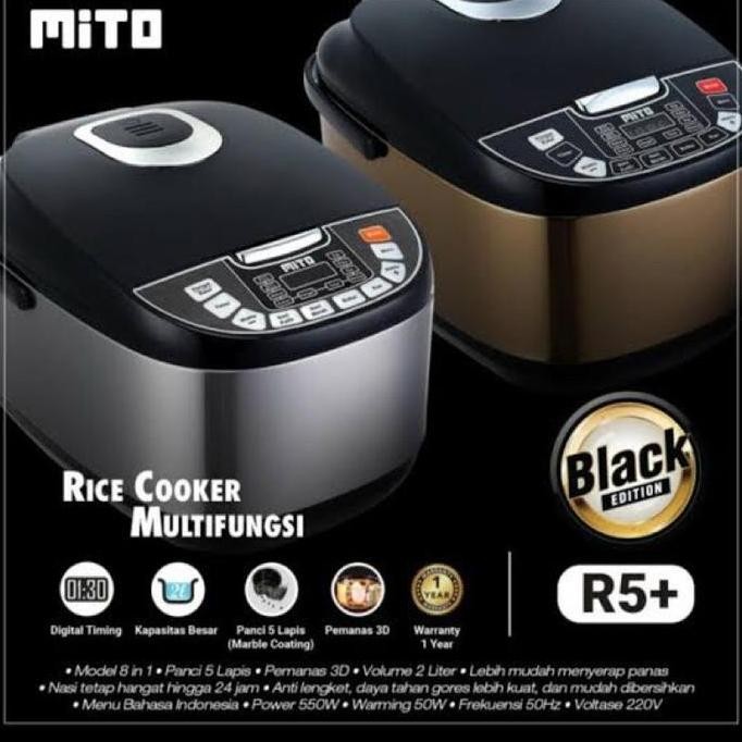 Rice Cooker Digital Mito R5 / 2 L / 8 In 1 / Rice Cooker Mito Digital R5/ Penanak Nasi Mito R5 Co