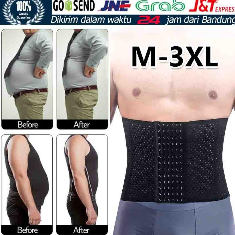 Sabuk Keringat Pria Korset / Sabuk Perut Olahraga Kebugaran / Korset Pelangsing Perut Buncit Pria / 