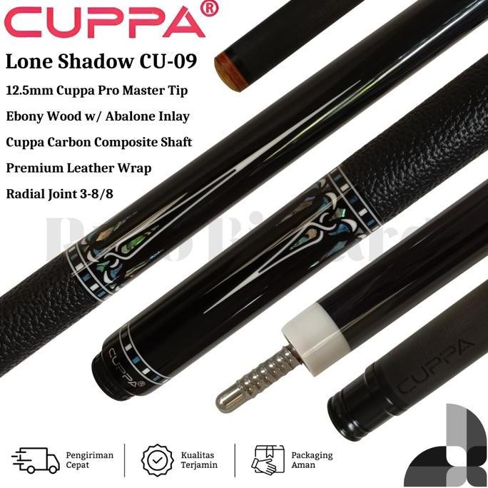 | Cuppa Lone Shadow Cu-09 Ebony | Stick Billiard Premium - Ryto Bl |