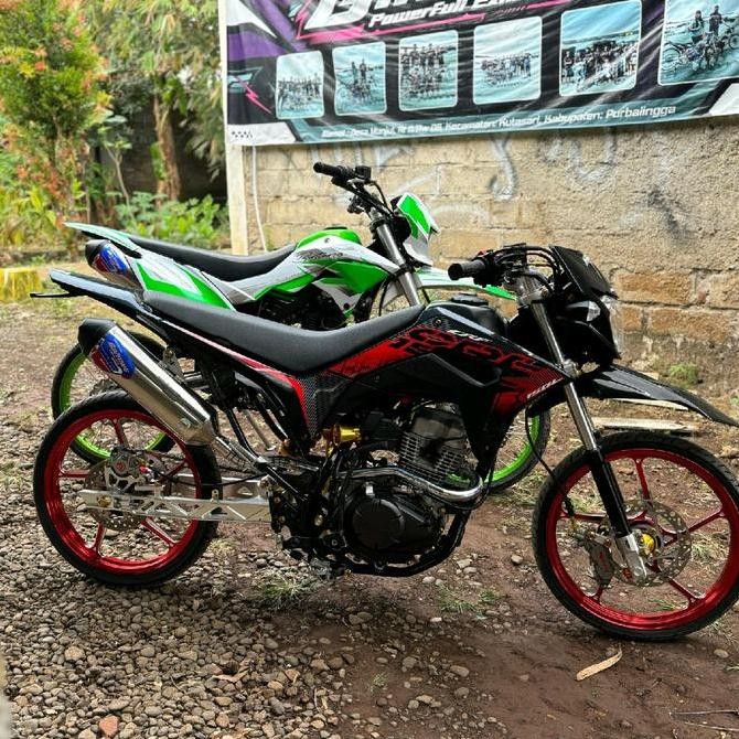 Knalpot Standar Racing CRF-KLX-DTRACKER-WR155 Original Bintang Powerfull Exhaust Free Laser Nama- Me
