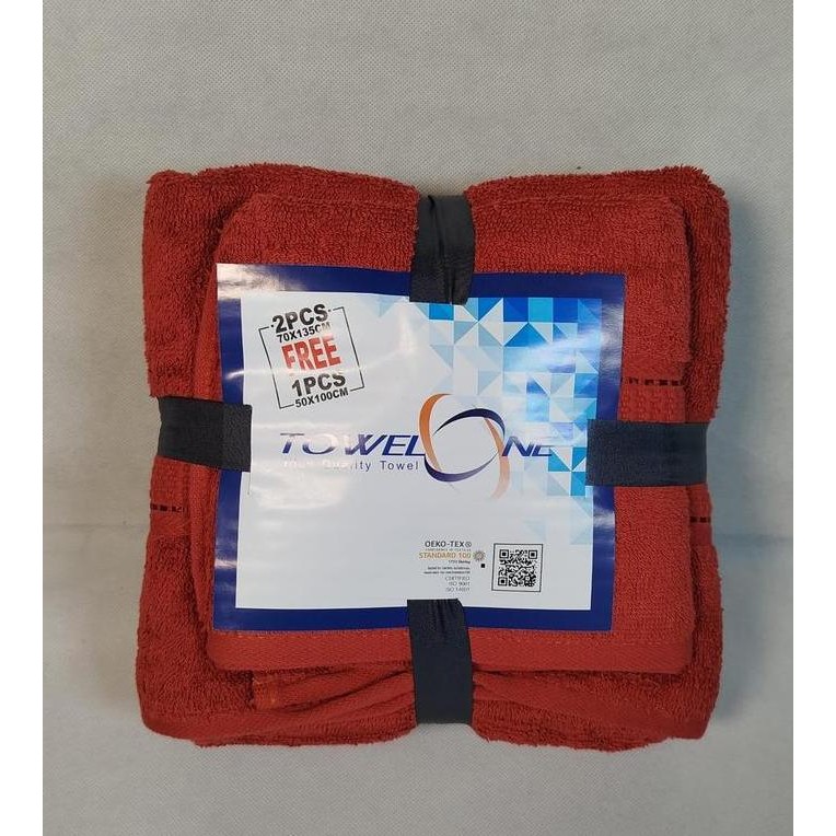 Handuk Mandi Terry Palmer premium towel one Set 2pcs uk.70x135cm free 1 uk50x100cm
