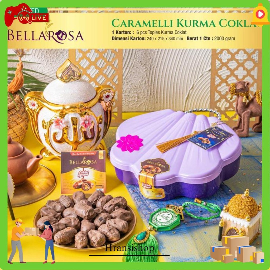 

Hampers Lebaran Bellarosa Kurma Coklat Caramelli Toples Kerang Cantik Jar Timba Gift Parcel Suguhan Umroh Snack Box Hadiah Terlaris