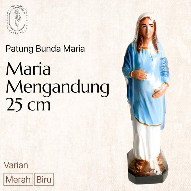 BEBAS ONGKIR - Patung Bunda Maria Mengandung 25cm - Patung Katolik - Bunda Maria - Patung Rohani