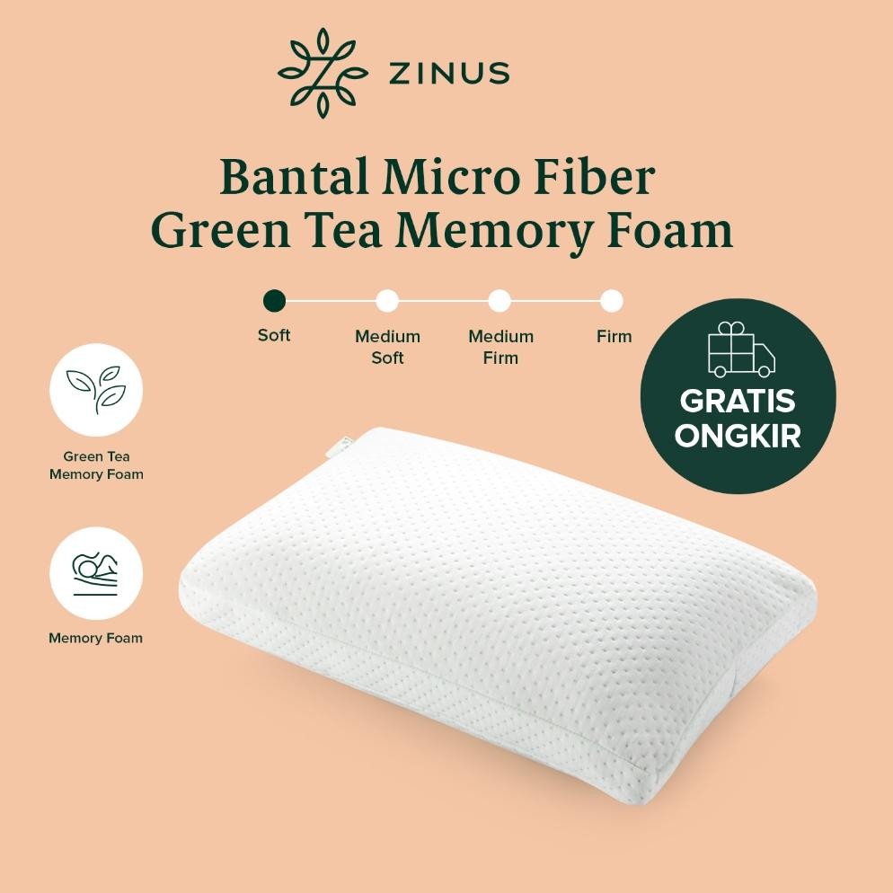 Bantal Zinus Micro Fiber Green Tea Memory Foam