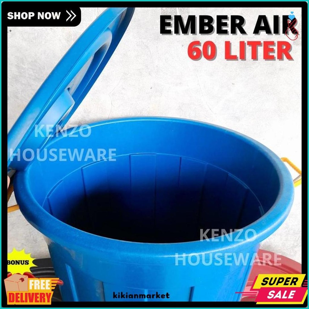 Sale Ember 60 Liter Dengan Tutup Ember Air Plastik Kamar Mandi Ember Plastik Kuat