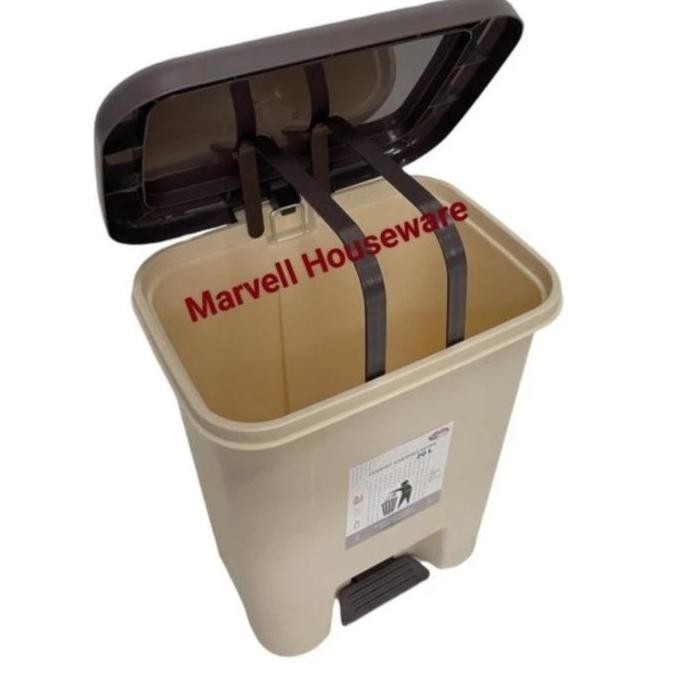 Grosir Tempat Sampah Bulat Injak 20 Liter Abu/Tong Sampah Injak/Dustbin Mpw