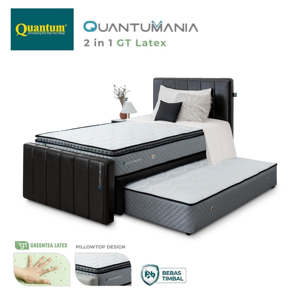 Quantumania 2 in 1 Greentea Latex / Kasur Latex Sorong Quantum