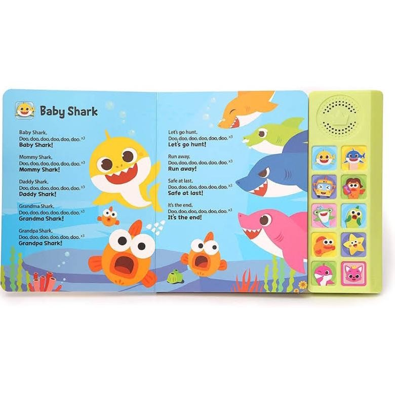 Ufo-2025 Pinkfong Baby Shark Songs Sound Book Sing Along Nursery Rhymes Animal Songs Car Song Board 