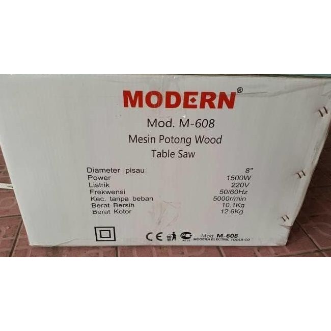 Modern Mesin Gergaji Meja / Table Saw 8" (200 Mm) M-608