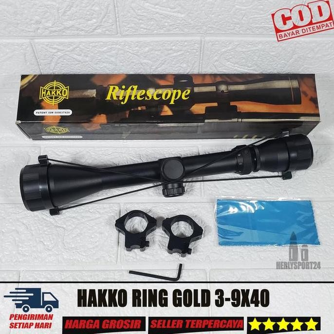 TELESKOP HAKKO 3-9X40 RING GOLD