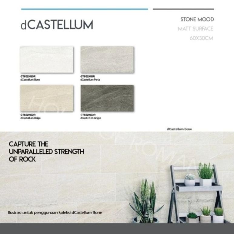 Roman Granit 30x60 dCastellum Series (Stone Mood) / Granit Dinding Motif Batu Alam Natural / Granit 