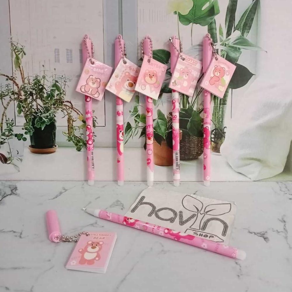 

Promo (12Pc) Pen Gel Gantung Buku Mini Motif Sanrio Pena Pulpen Kuromi Cinnamoroll Labubu Promo
