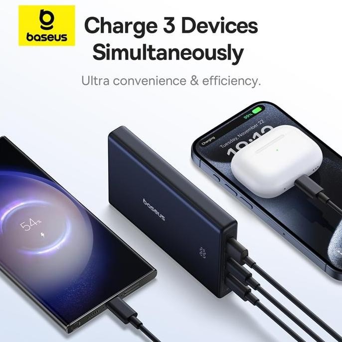 Baseus PicoGo Power Bank 5000mAh Qi2 Magnetic MagSafe 20W dengan Stand - Putih, Hitam, Biru
