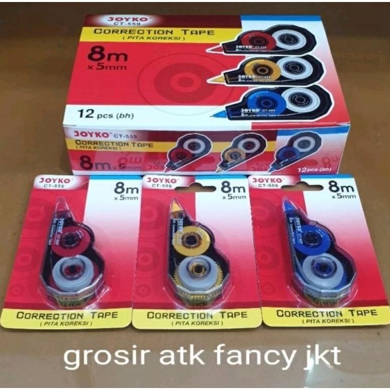 

Fg-87 Ct 559 Tipex Kertas Correction Tape Pita Koreksi Penghapus Joyko Ct-559 ( 8 Meter X 5 Mm ) Fg-87