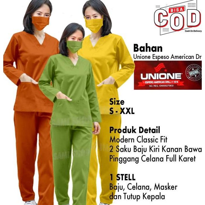 Baju oka lengan panjang| Baju ok Medis | Scrub Medis| Baju Perawat