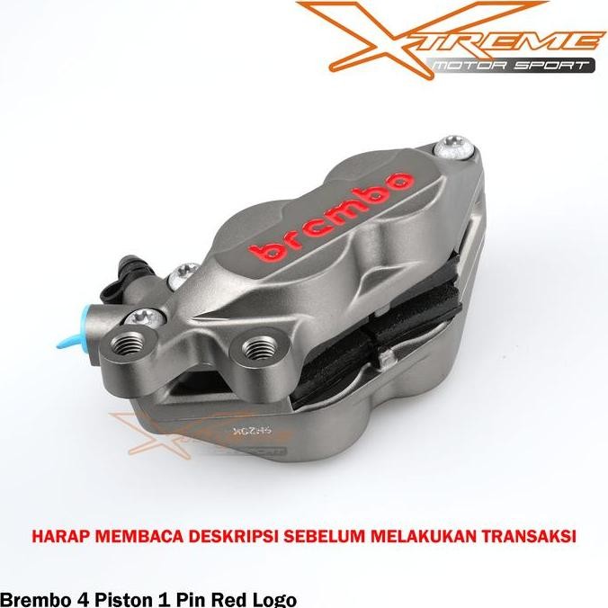 Kaliper Kiri Brembo 4 Piston 1 Pin 4P1P Gray / Black Sebelah Kiri Original Brembo Italy Allshop