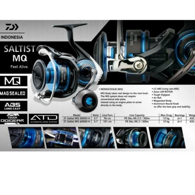TERMURAH - REEL DAIWA SALTIST MQ 2021 - 5000D-H / 6000D-H / 8000-H / 14000D H - ORIGINAL