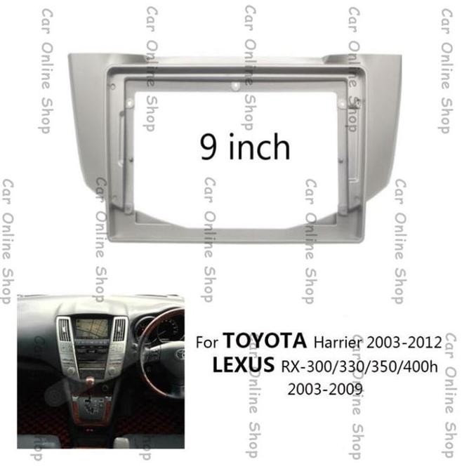 Frame Headunit 9 inch Lexus harrier harier Rx 300 330 350 2003 - 2008