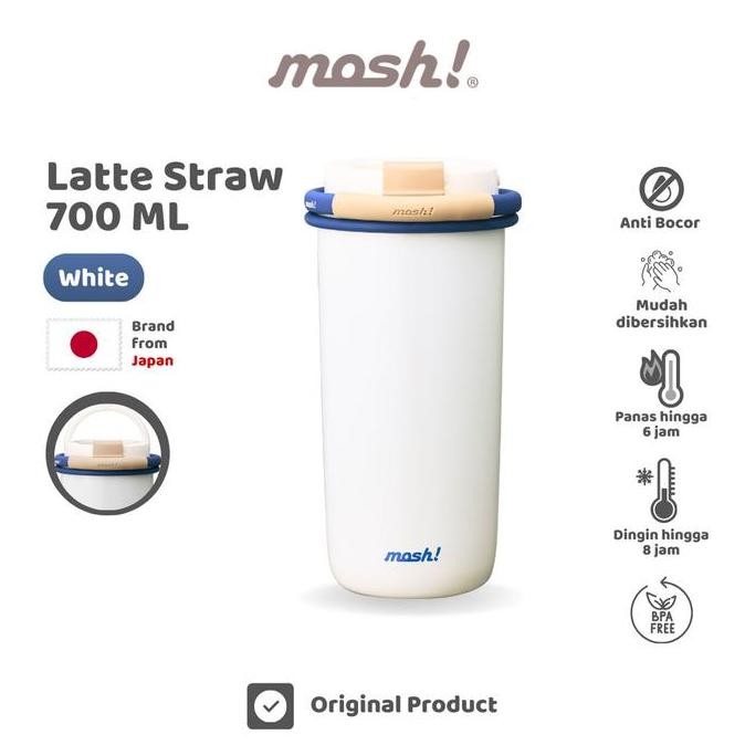 Mosh Latte Straw Gradient Tumbler - Botol Minum Stainless Steel 700ml