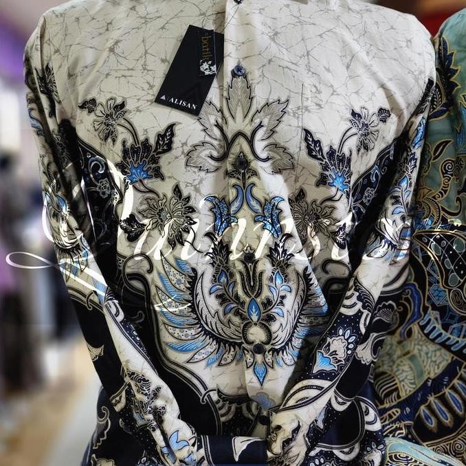 Murah Alisan Batik Lengan Panjang Reguler Motif Bunga //Hijau//