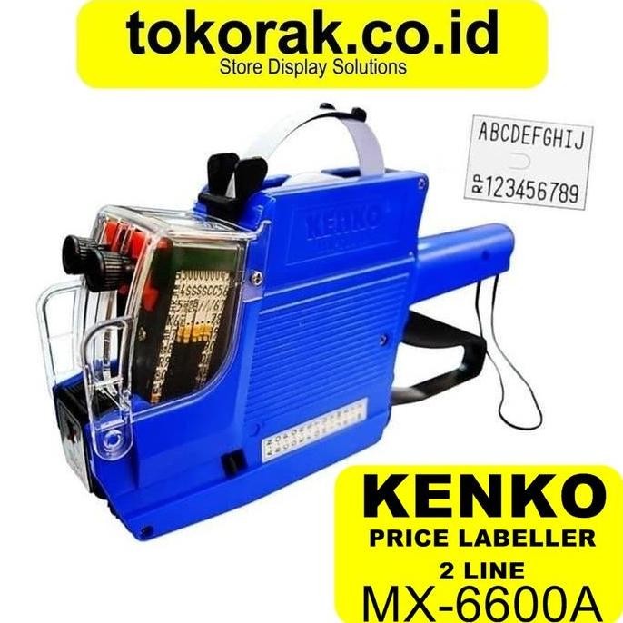 

Premium PRICE LABELLER MX-6600A KENKO MESIN ALAT LABEL HARGA 2 BARIS