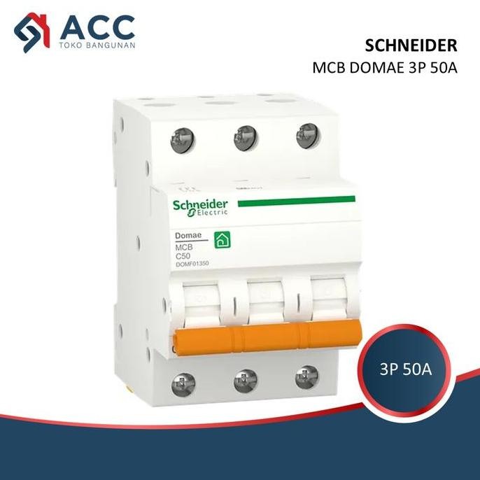 Schneider Mcb Domae 3P 50A Mcb 3 Phase 50 Ampere Allshop