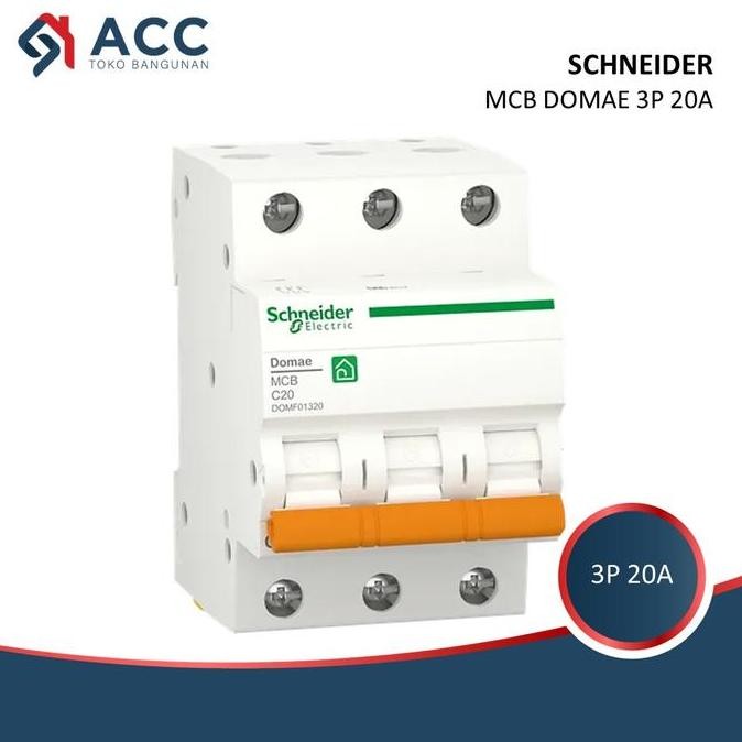 Schneider Mcb Domae 3P 20A Mcb 3 Phase 20 Ampere Allshop