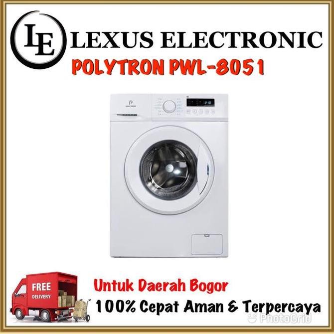 TERBARU - POLYTRON MESIN CUCI FRONT LOADING 8KG | PFL 8051 | PFL8051 | PFL-8051