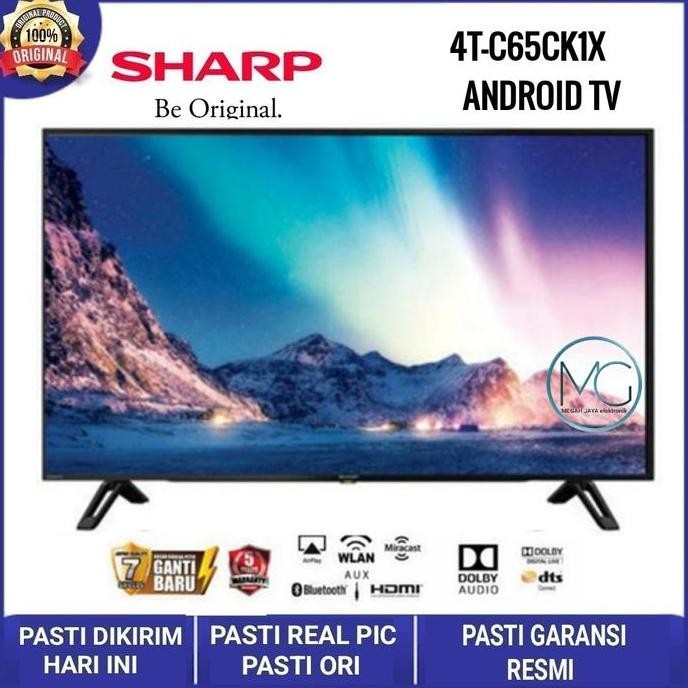 TERBARU - LED TV SHARP 65inch 4T-C65CK1X Smart Android UHD 4K Garansi Resmi