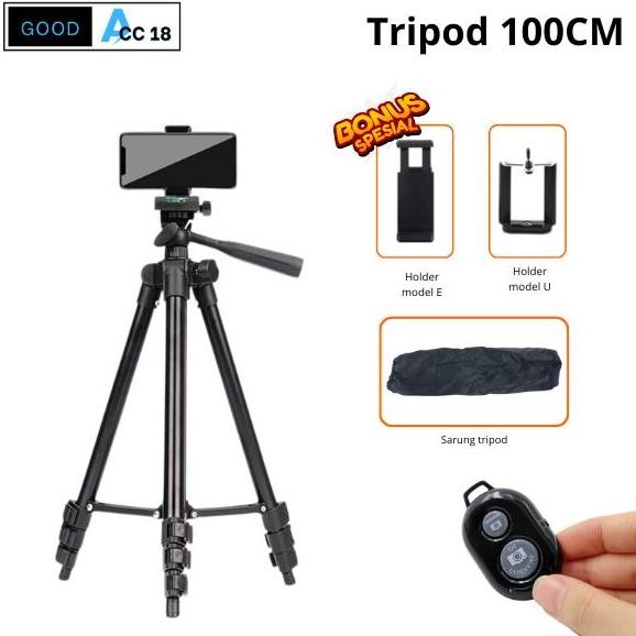 Tripod Hp Kamera 100Cm Plus Bluetooth Remote Kuat Dan Kokoh Tripod Portable