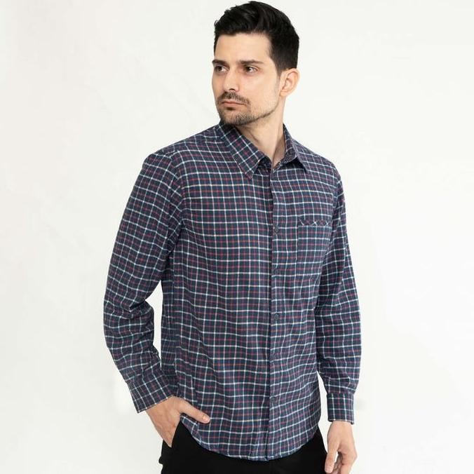Grosir Cressida Kemeja Pria Slim Fit Navy - Hmkbl.Db060X