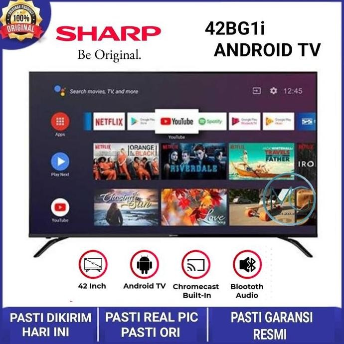 TERBARU - TV SHARP LED 42" 42BG1 ANDROID TV GARANSI RESMI & TERMURAH