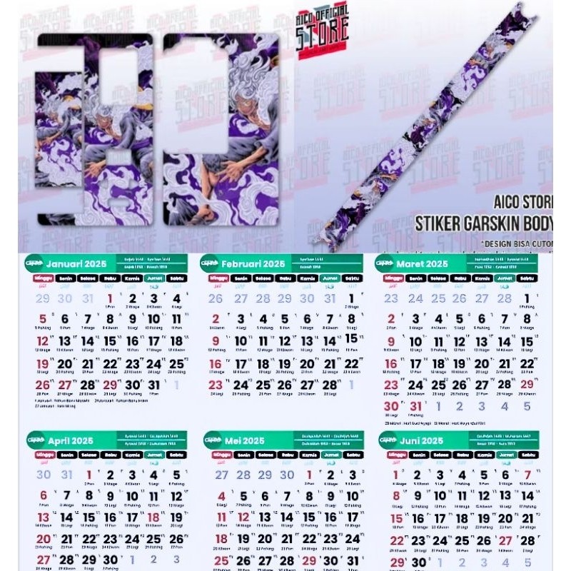 

Stiker Kalender Baru Tahun 2025 B80 21 Garskin Label Custom Fullbody Presisi Bisa COD
