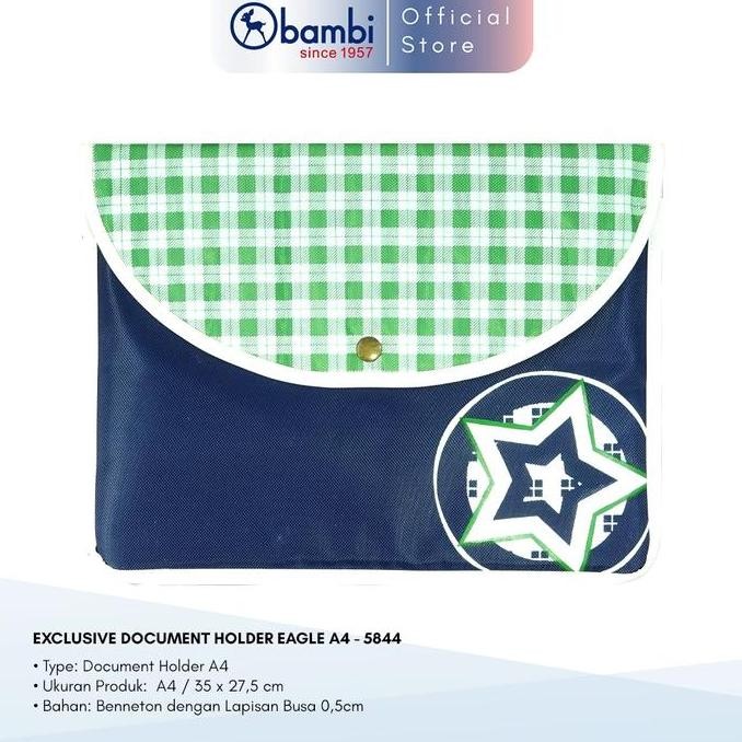 

NEW Bambi Document Holder A4 Exclusive Navy Blue Dessert Eagle Edisi Terbatas Original