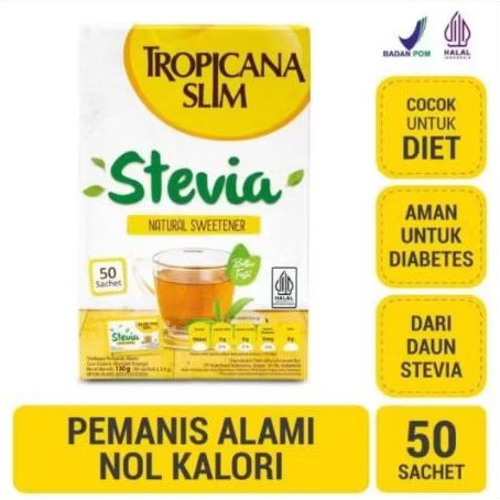 

TERMURAH TROPICANA SLIM Stevia 50s - Sweetener Pemanis Alami dari Bahan Alam