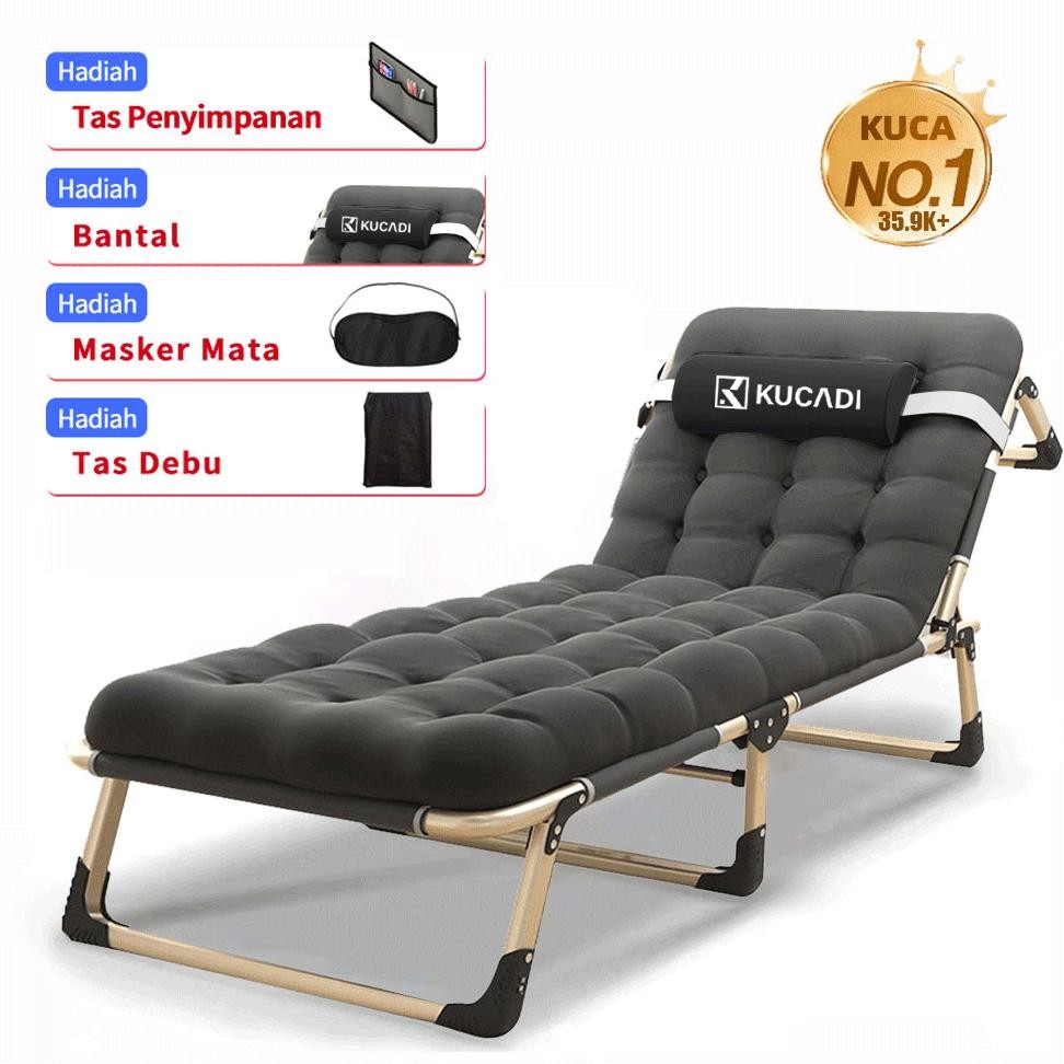 [Pengiriman Dari Medan ] KUCA Kursi Malas Tempat Tidur Lipat Kursi Santai Ranjang Lipat Folding Bed 