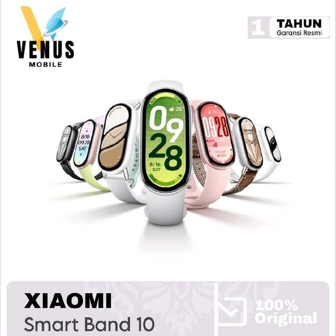 NEW Xiaomi Smart Band 10 - Mi band Tampilan AMOLED 1.72 inci, Sensor Detak Jantung Optik & Oksimeter