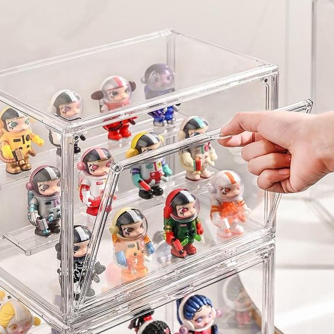 [Cod] Kotak Display Penyimpanan Bening Kualitas Tinggi Figure Aksi Akrilik Bening Berdiri Kotak Disp