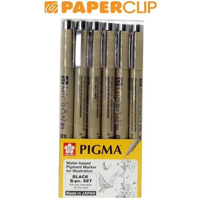 

TERLARIS - BALLPOINT SAKURA PIGMA MICRON XSDK-6A SET 6