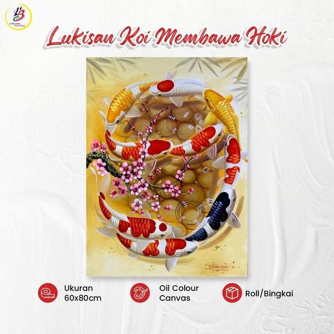 TERLARIS - Lukisan ikan Koi Fengshui