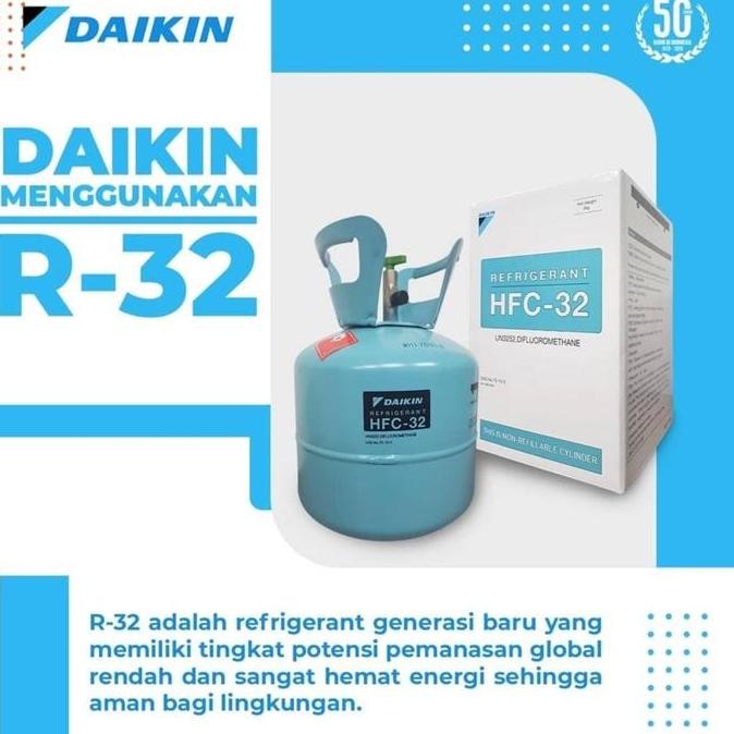BEBAS ONGKIR - FREON R32 DAIKIN ORIGINAL, REFRIGERANT R32 DAIKIN (3Kg)