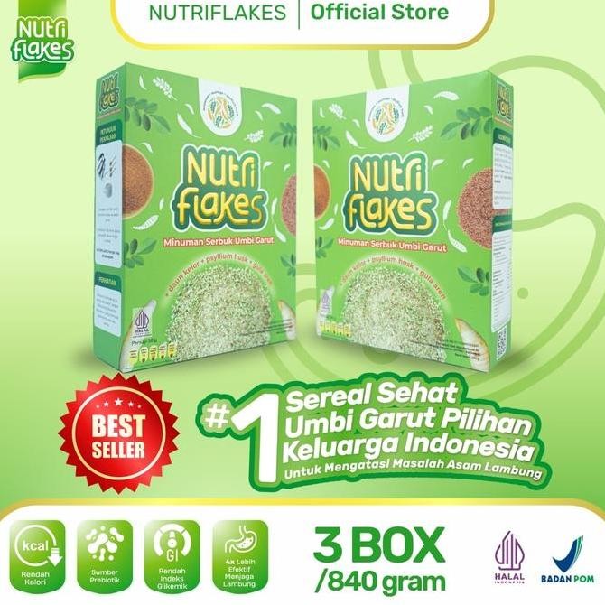 

Sereal Nutriflakes Paket 3 Box Sereal Asam Lambung