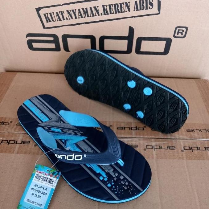 SANDAL JEPIT PRIA ANDO ORIGINAL Sendal Karet Kasual