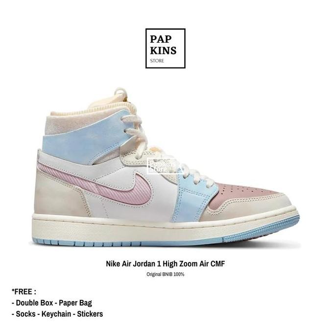 Sepatu Nike Air Jordan 1 High Zoom Air Cmf Pink Oxford Original Bnib