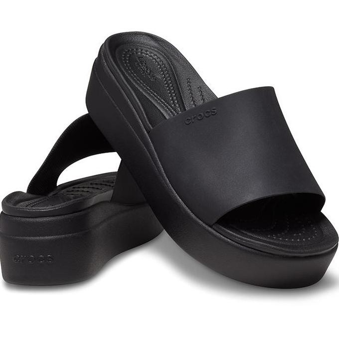 Crocs Brooklyn Slide / Crocs Hak Tinggi / Crocs Wedges / Crocs Wanita / Sandal Wanita / Sandal Crocs