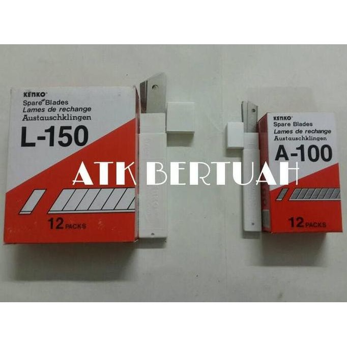 

GROSIR 1 KOTAK KENKO A100 L150 BLADE CUTTER REFILL REFIL ISI ULANG PISAU KATEE BESAR KECIL