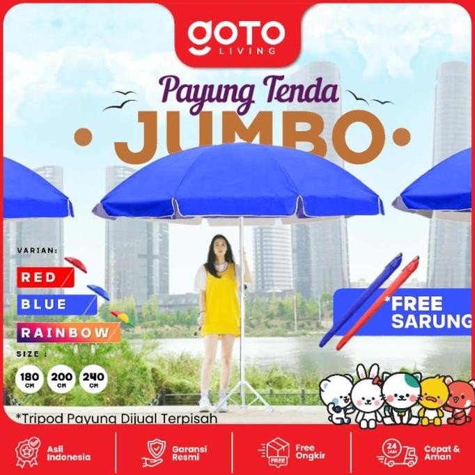 BEBAS ONGKIR - Goto [COD] Sunflow Payung Tenda Jualan Pantai Cafe Outdoor Besar Jumbo