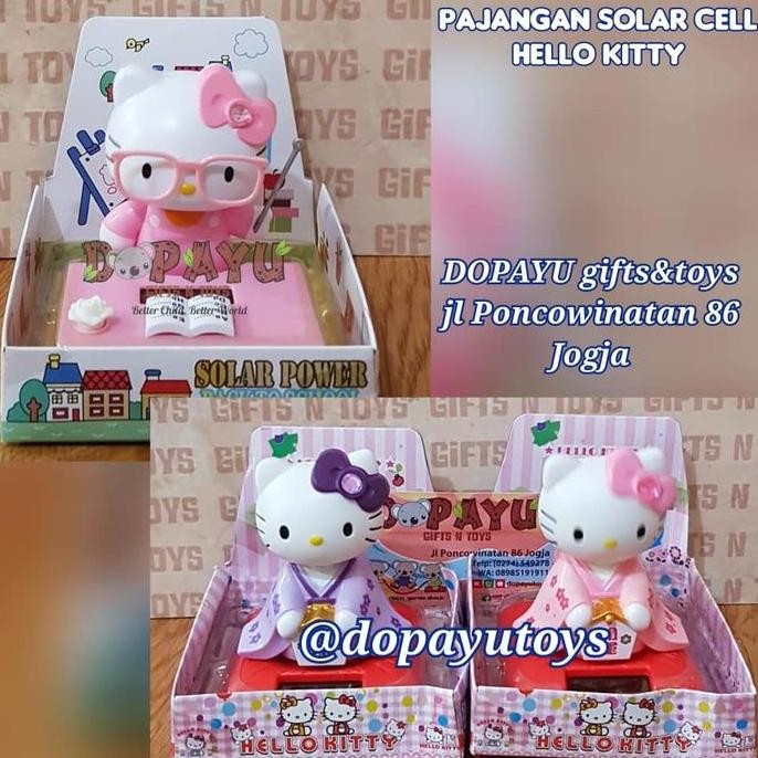 Pajangan Solar Hello Kitty Kimono Kuning