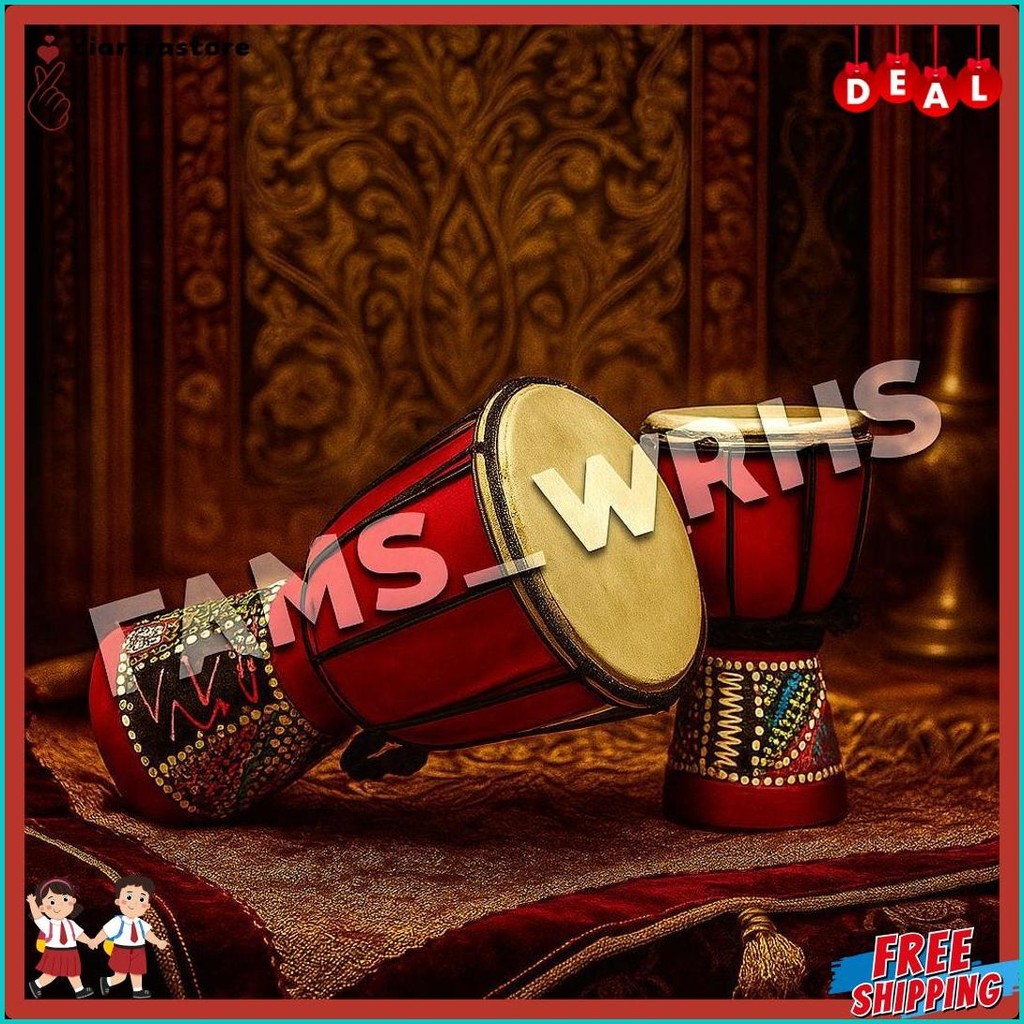 Jimbe Gendang Besar Mainan Alat Musik Tradisional Murah Berkualitas (Bisa Cod)
