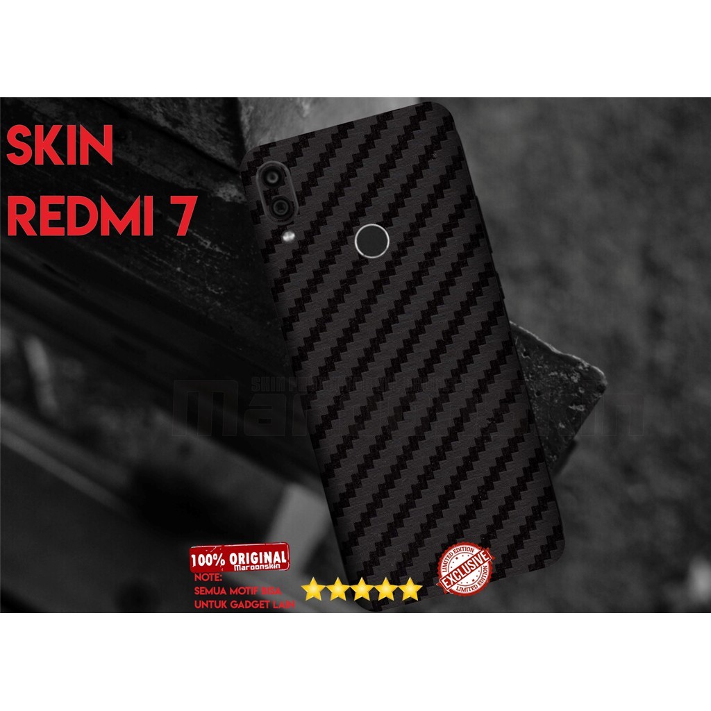 

[COD] Garskin Stiker Redmi 7 Black Pelindung Coat Label Custom Presisi Terlaris